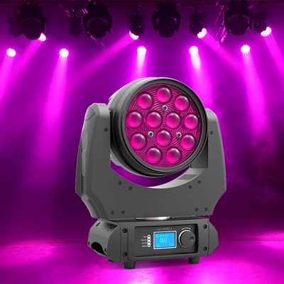 Parti için 12x10W Zoom Yıkama Hareketli Kafa Sahne Işık Led Işın Yıkama Hareketli Kafa