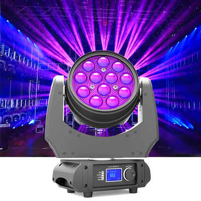 DMX Zoom Wash Hareketli Baş Sahne Işığı 12x10W 60° Işın Açısı IP20