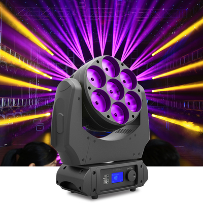 Led Sharpy Beam Hareketli Baş Sahne Işığı 7x40W 4 In 1 RGBW Yıkama Led Hareketli Baş