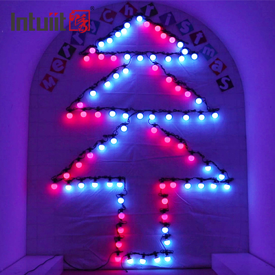 15m 20 Piksel Açık Sahne Led RGB Işıkları Dekorasyon İçin Suya Dayanıklı Dize Lambası
