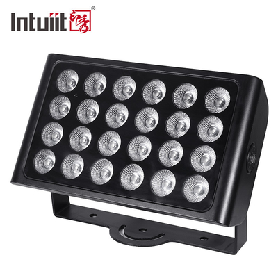 Dış LED Sel Işığı Bina Cephesi 24 * 10w DMX Duvar Yıkayıcı IP65 RGBW Renk Karışımı Mimarlık Scenic Park