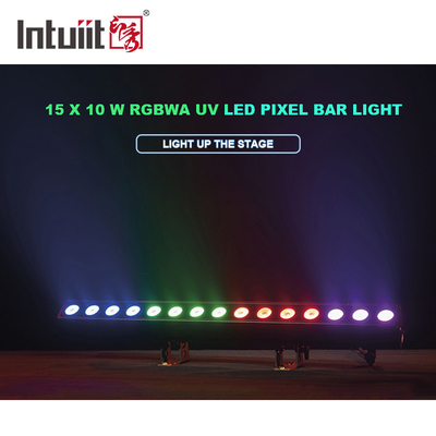 Yüksek güçlü 15x 10 W LED bina ışığı dmx 512 RGBWA led duvar yıkayıcı ışığı IP65 dmx kontrol led ışık çubuğu
