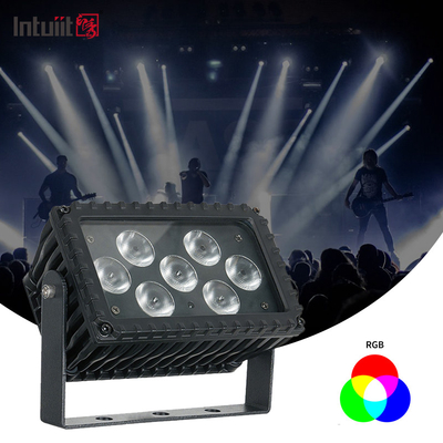 7x3W RGBW LED Dış 25 Derece Açı Mimarlık Projeksiyonu Fener Bina için Cephe Işığı