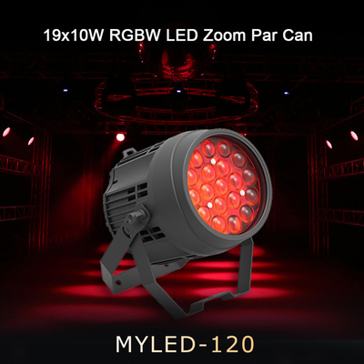 LED Par 19*10W RGBW 4in1 Su geçirmez DMX parti veya sahne gece barı için LED Par aydınlatma