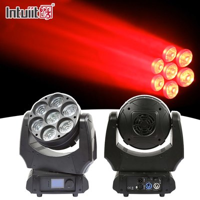 LED Hareketli Baş Işığı 7x40w RGBW 4in1 Sharpy Beam With Zoom Wash Sahne Işığı DJ Işıkları