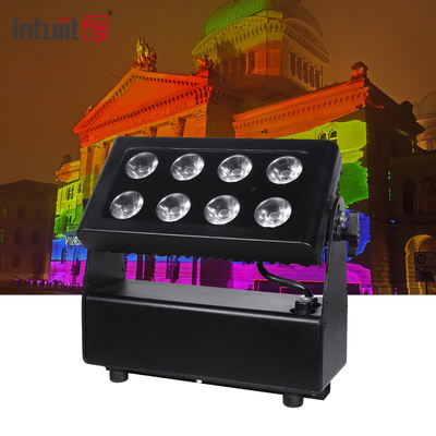 Tematik park için IP65 8x15w 4in1 LED şehir rengi açık hava yıkayıcı batarya sel ışığı