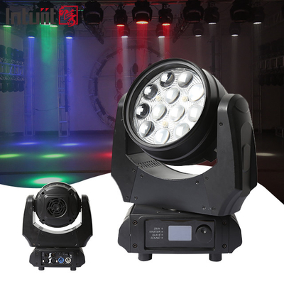 LED 12x10W 4in1 RGBW Çamaşırhane Zoom Hareketli Baş Sahne Işığı DJ için Disko Gece Kulübü Düğün Kilise Tiyatro Partisi