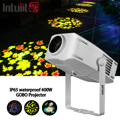 Açık hava Gobo projektörü 400w Reklam projektörü döner LED su geçirmez IP65 Logo Gobo projektör ışığı