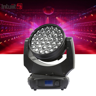 37x10W RGBW 4in1 Led Yıkama Sahne Işığı DMX Profesyonel Dj Işıkları 370W Zoom Parti için Hareketli Baş Işığı