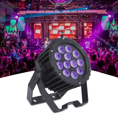 Profesyonel 12pcs 4in1 12x3W LED Dış Par Can Light Sahne Işığı RGBW Alüminyum Alaşım DJ Yık Par Nightclub Işığı