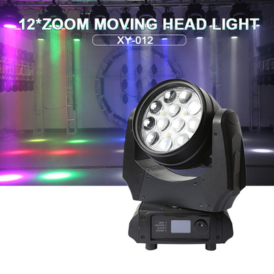Tiyatro için 12x10W LED yıkama hareketli baş lamba Partisi Zoom Yıkama Işık yıkama hareketli baş lamba