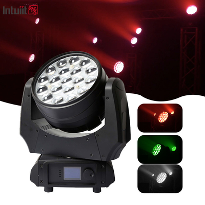 19x15w Rgbw 4in1 LED Hareketli Baş Zoom Yıkama Sahne Işık Fener Led Hareketli Baş Işık