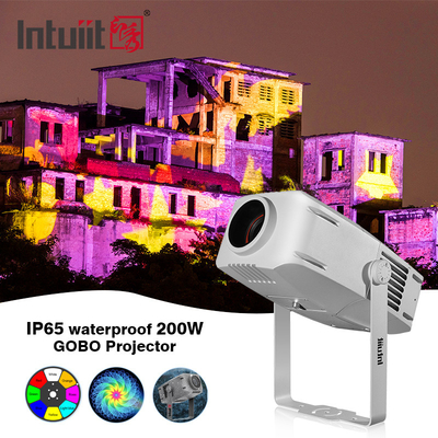 200W Profesyonel Dış Su geçirmez IP65 LED Döner Gobo Logo Reklam Döner Projector projeksiyon aydınlatması