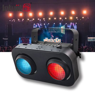 2 Göz Sıcak Beyaz Amber / RGB Cob Par Blinder 2x90w Seyirci Lambası Led Sahne Blinder Işığı