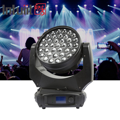 Profesyonel 37x10W yüksek güçlü konser sahne ışıkları ekipmanları için hareketli yıkama baş lambası