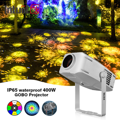 Açık hava Gobo projektörü 400w Reklam projektörü döner LED su geçirmez IP65 Logo Gobo projektör ışığı