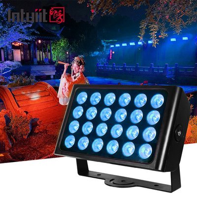 Su geçirmez IP65 Şehir Rengi DMX512 24x10w RGBW Dışarıda Led Duvar Çamaşırlığı Sel Işığı