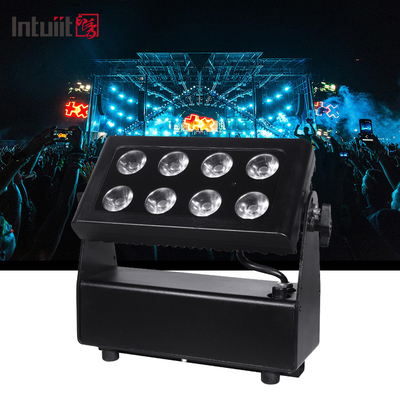8*15W RGBW 4 In 1 Pil ile çalışan LED Square Par Light Dış Su geçirmez Sahne Işığı DMX Kontrolü DJ Disko Ekipmanı Işıklandırma