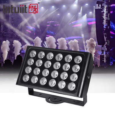 Su geçirmez IP65 Şehir Rengi DMX512 24x10w RGBW Dışarıda Led Duvar Çamaşırlığı Sel Işığı