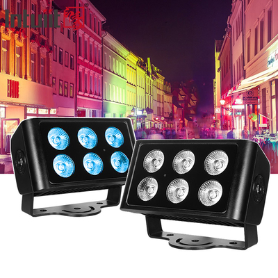 Dış Renkli Işık 6X5W Led Duvar Yıkama Işığı Dış Bahçe Led Yıkama Rgbw Dmx Led Sel Işığı