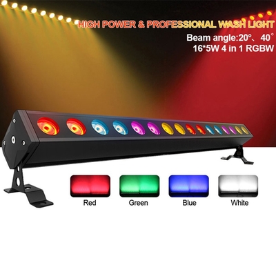 16x5W RGBW 4in1 LED DJ Yıkama Bar Işık Duvar Yıkama Disko Sahne Işık Ekipmanı