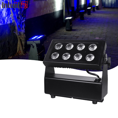 DMX512 8x10w RGBW 4in1 IP65 Su geçirmez DJ Düğün Sahnesi Şehir Duvar Yıkayıcı Dış LED Yıkama Sel Işığı