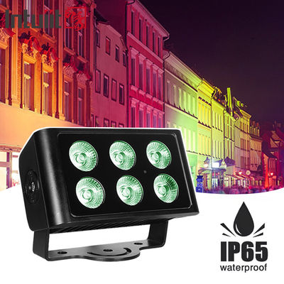 Su geçirmez IP65 Dışarı Dmx 6X5W Rgbw Led yıkama Sel Şehir Renkli Led Duvar yıkama makinesi