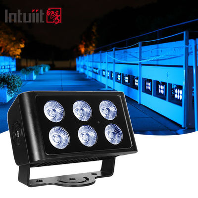 6x5W Su Geçirmez Ip65 Kare Rgbw Led Dış Mekan Projektör Dış Mekan Bahçe Peyzaj Dekoratif Kare Led Spot Işık Projektörleri