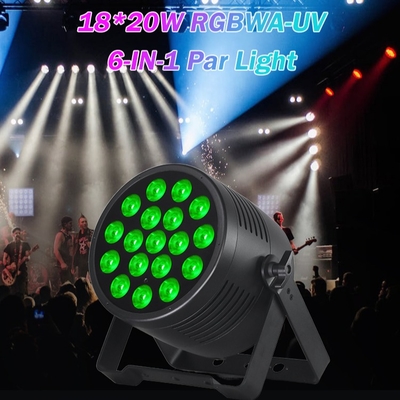 18x20 Su Geçirmez DMX Led Par Can RGBWA UV Dış Mekan Tiyatro Düğün Konser Gösteri Etkinlikleri için
