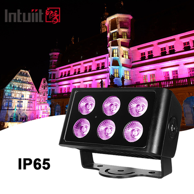 6x5W RGB RGBW Dış LED Duvar Yıkama Işığı IP65 Sel Körü Strobe