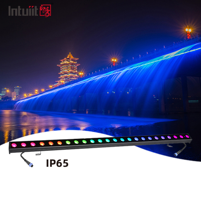 IP65 Su geçirmez LED RGBW Duvar Yıkama Işığı 24 * 2W Dış Alüminyum Lamba Vücudu Bahçe ve Yüksek Bina Manzarası için