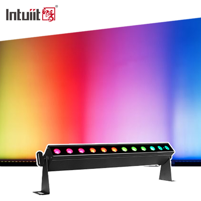 IP20 Led Yukarı Işıklar Pil Güçlü LED Duvar Yıkama 12x2w RGBW 4'ü 1 Arada Sahne Bar Işığı Ses Kontrollü Aydınlatma