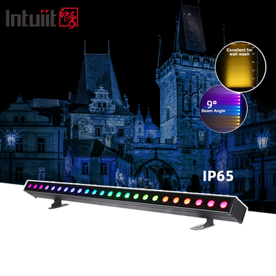 24x2W IP65 Su geçirmez Pil Led Duvar Yıkama Işığı RGBW 4in1 Duvar Yıkama Işığı Dışarı