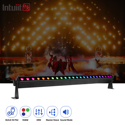 24x2W DMX LED BAR RGBW 4'Ü 1 ARADA LED Sahne Dmx512 Duvar Yıkama Işığı İç Mekan Kullanımı Dj Disko Işıkları