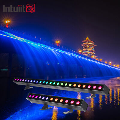 Su geçirmez LED Yıkama Işık Çubuğu 12/24x2W RGBW 4-in-1 IP65 Alüminyum DMX512