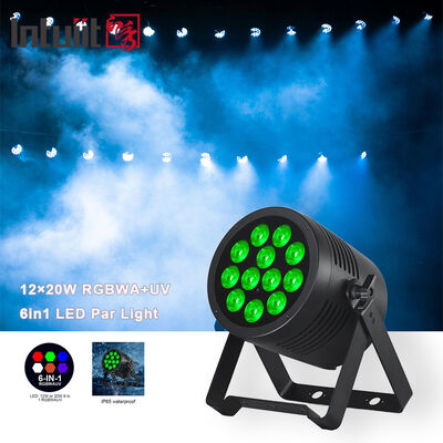 LED 12*20W RGBWA UV LED Par Yıkama Işığı DMX512 Kontrollü Sahne Işıkları Etkinlik T Gösterisi Tema Parkı Konser Performansı için