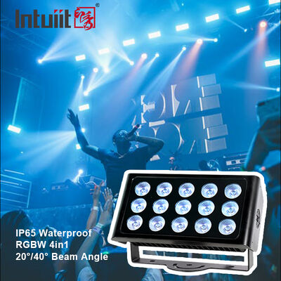 Outdoor RGBW LED Wash Light 15x5W 4in1 Waterproof IP65 DMX512 Stage Flood Lighting for Event Wedding Party Performance