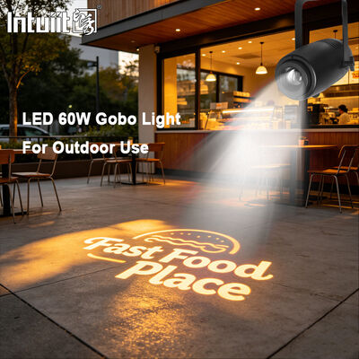 60W Yüksek Çözünürlüklü Led logo Projektör Işığı Açık IP65 Su Geçirmez Gobo Projektör Led Reklam Işıkları