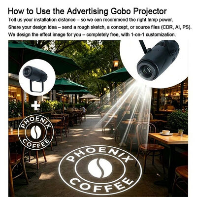 Ücretsiz Özel Logo Gobo Projector Reklam Işıkları 40W LED İşaret Duvar Projeksiyon Lampu IP20