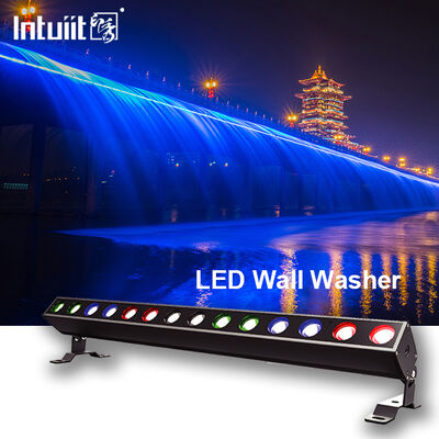 140W RGBW 4in1 IP65 Su geçirmez LED doğrusal duvar yıkayıcı 14x10W DMX512/RDM Şehir Renkli Bina Aydınlatması