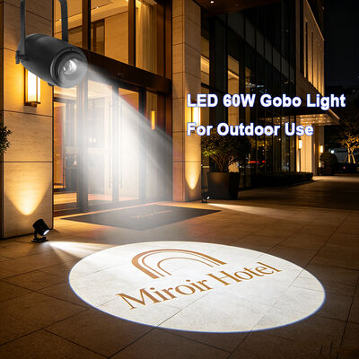 Açık Reklam Logo Gobo Projector 60W LED IP65 Otel Restoran Mağaza Binası için Su geçirmez