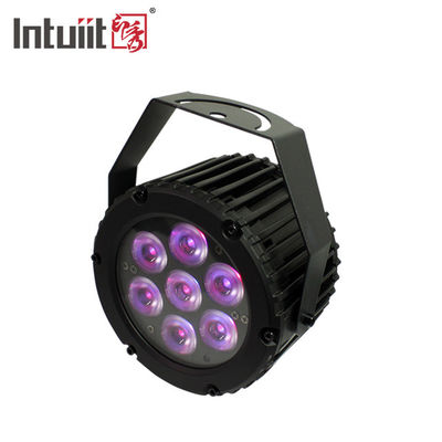 Mini Led Düz Par Işık 7 * 3W RGBW Dj Night Culb için Uzaktan Kumandalı Dmx