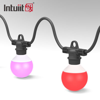 60 Şeffaf Küre Alev Geciktirici ABS Ampuller ile% 100 Dimmer Kapalı Parti Dize Işıkları