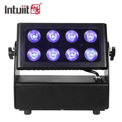IP65 Su Geçirmez Dış Duvar Yıkayıcı 8 * 15W 4'ü 1 Arada RGBW Led Pil Duvar Sahne Işığı