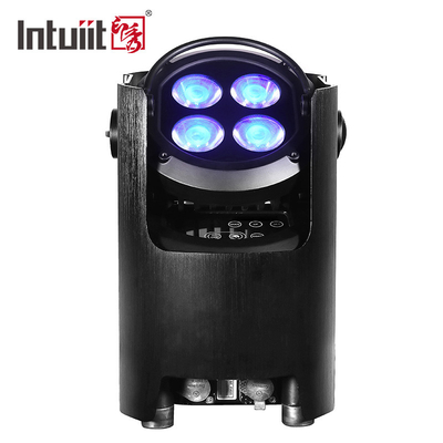 Alüminyum Düğün Sahne Işığı 4 * 12W Kablosuz Dmx Akülü Led Par Uplights