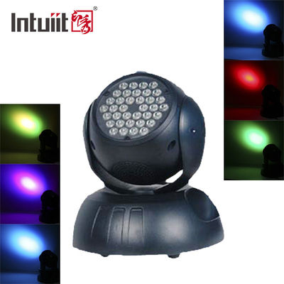 DMX512 Sahne LED Efekt Işığı 36x3W RGB 4'ü 1 Arada Hareketli Kafa Yakınlaştırma Yıkama