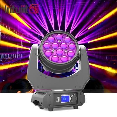 Geniş Açı 5-60 derece Yakınlaştırma Yıkama Hareketli Başlık 12*10W RGBW 4'ü 1 arada DMX LED Hareketli Kafa ışığı