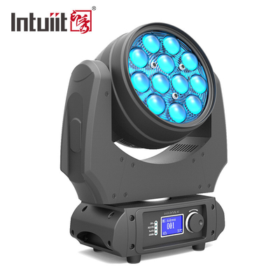 Profesyonel Kapalı Led Zoom yıkama hareketli baş 12x10w Rgbw 4in1 Led hareketli yıkama sahne Dj Bar Işıkları
